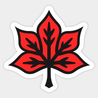 Funky Maple Leaf Sticker